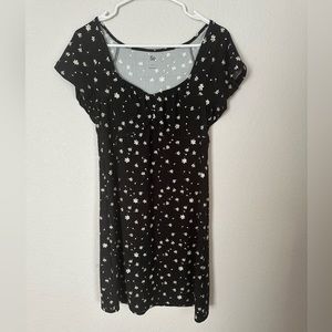 SO black dress with white flowers